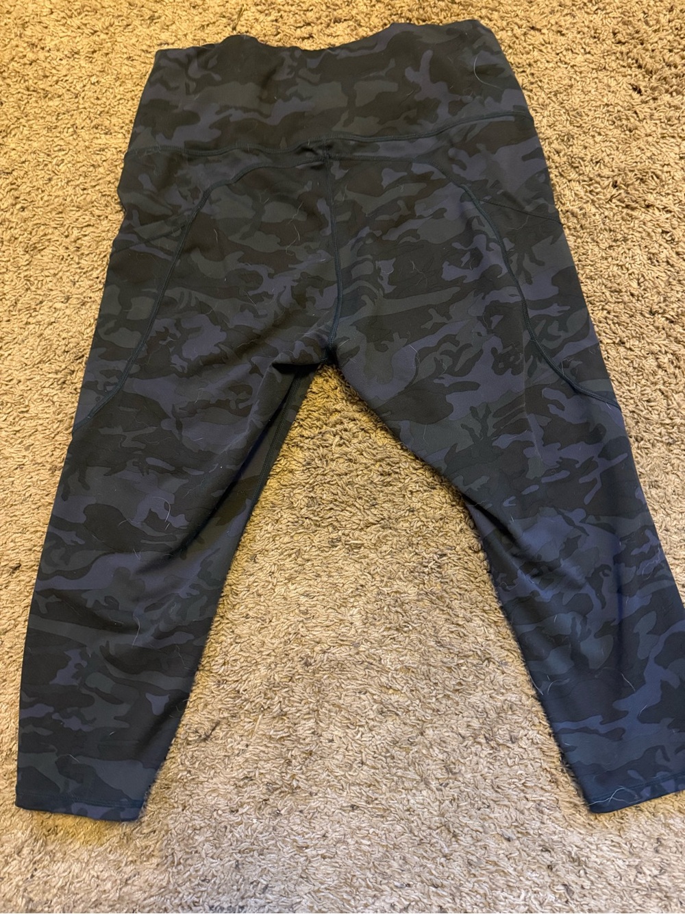 High-Waist Camo Performance Leggings - Black/Charcoal